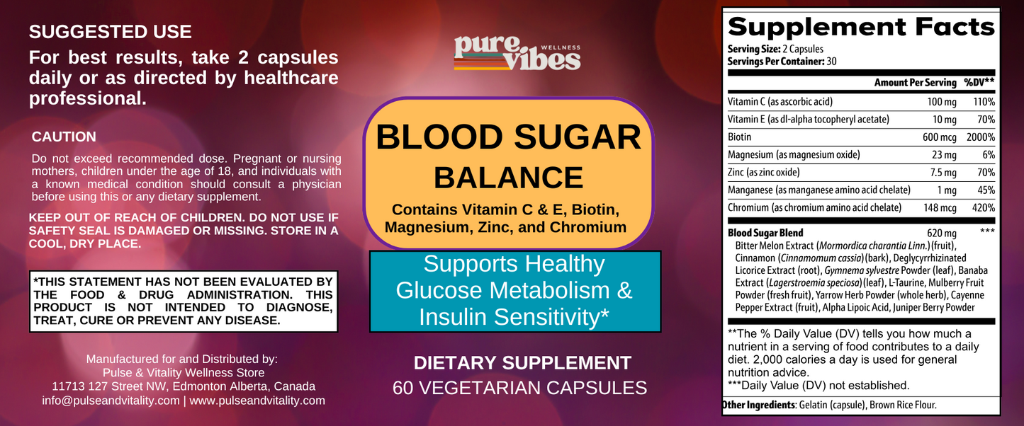 Blood Sugar Support - Pulse & Vitality