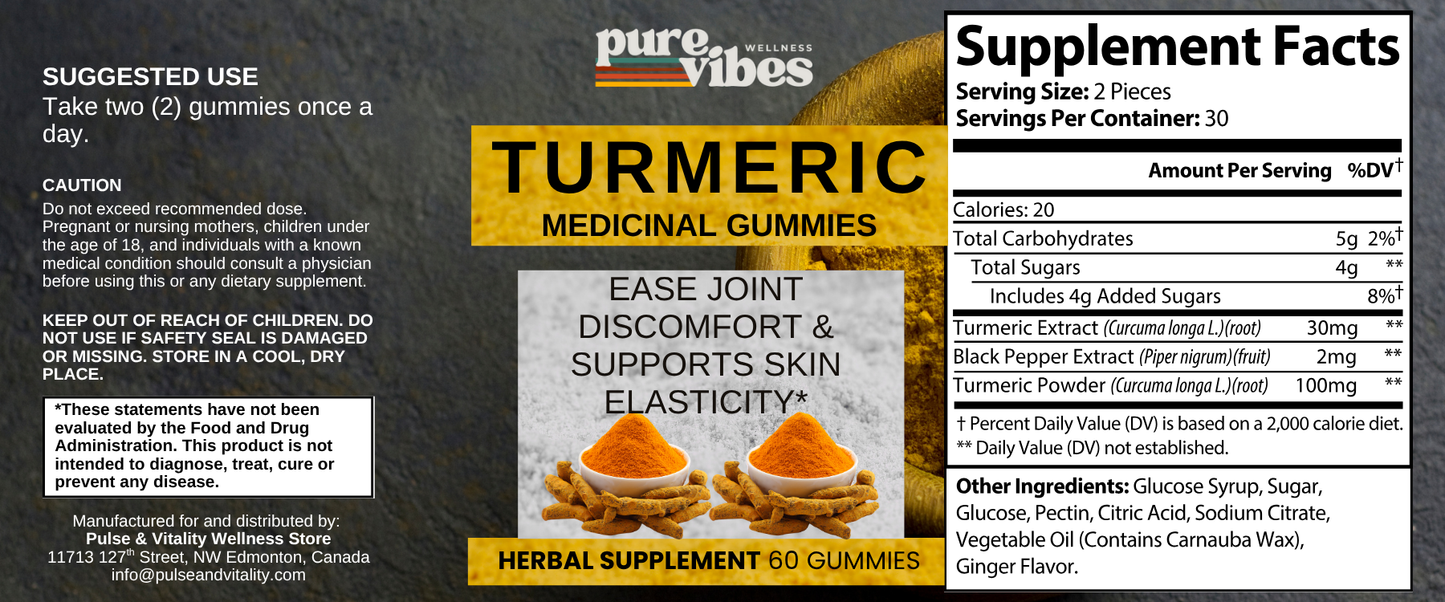 Turmeric Medicinal Gummies - Pulse & Vitality
