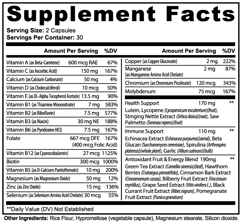 Complete Daily Vitamin Supplement - Pulse & Vitality