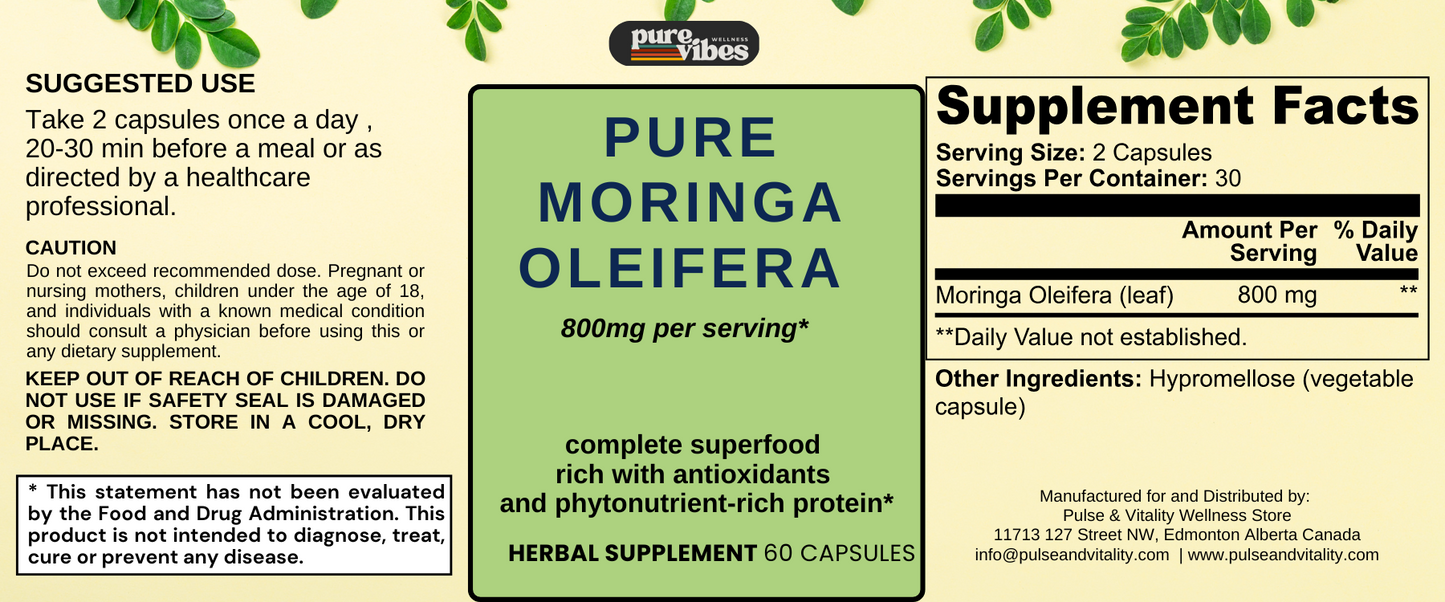 Pure Moringa Oleifera - Pulse & Vitality