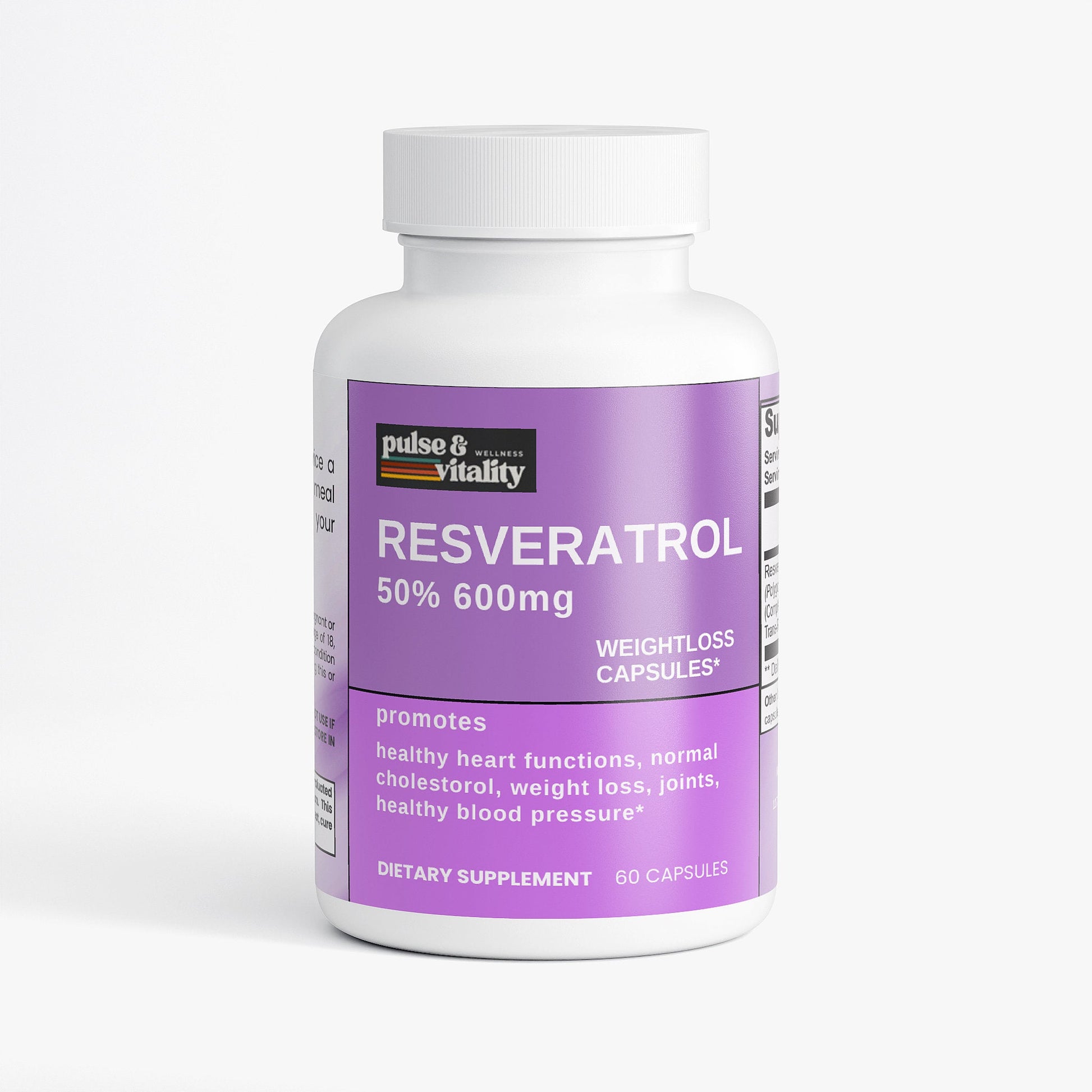 Resveratrol 50% 600mg Pulse & Vitality