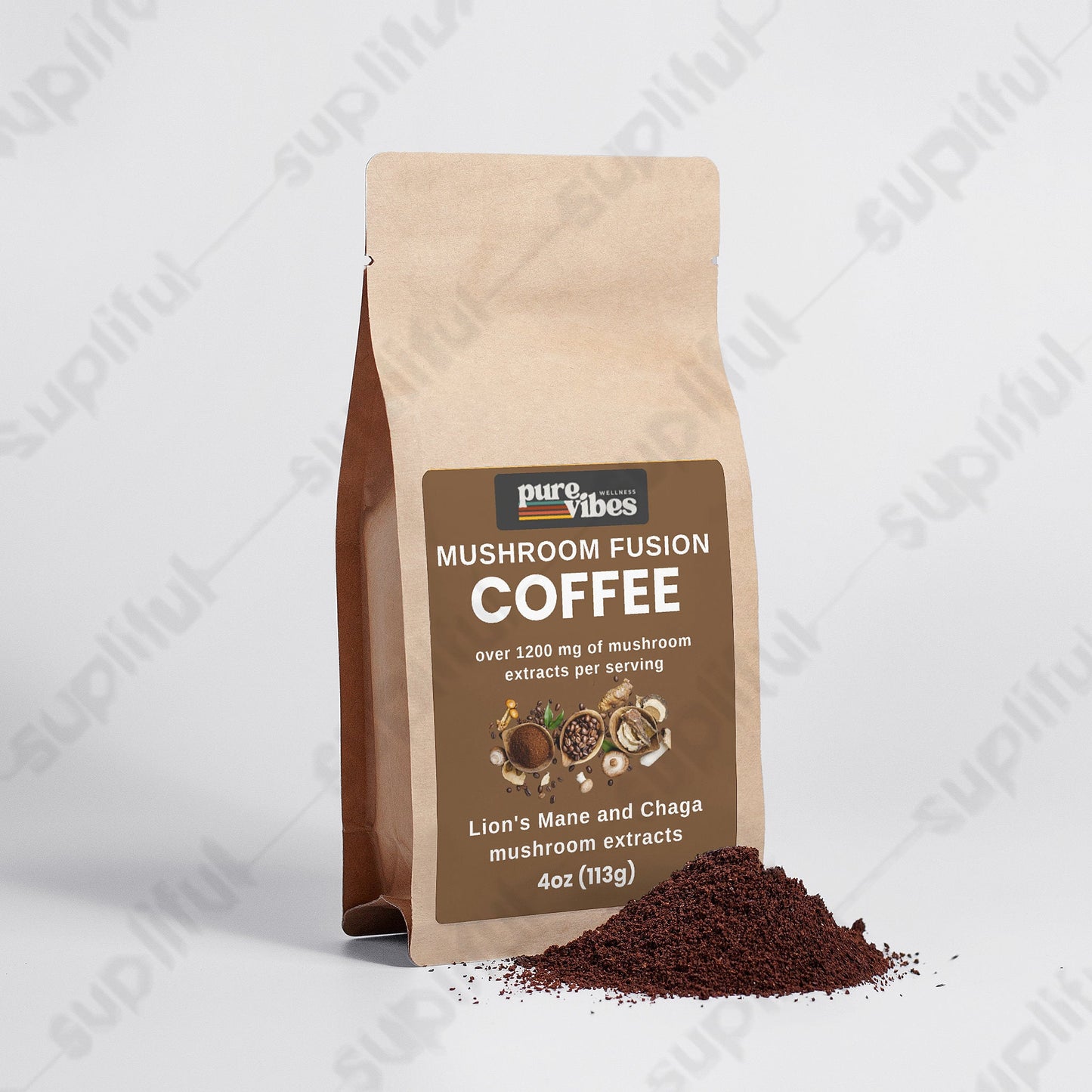 Coffee - Lion’s Mane & Chaga Mushroom  4oz Pulse & Vitality