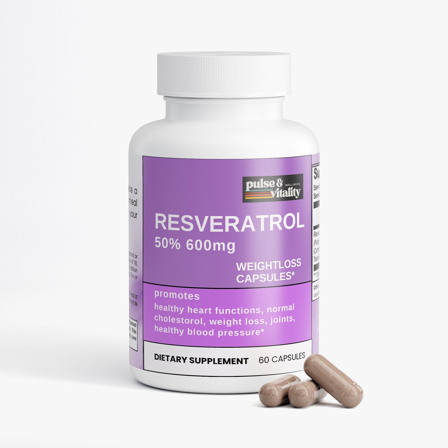 Resveratrol 50% 600mg Pulse & Vitality