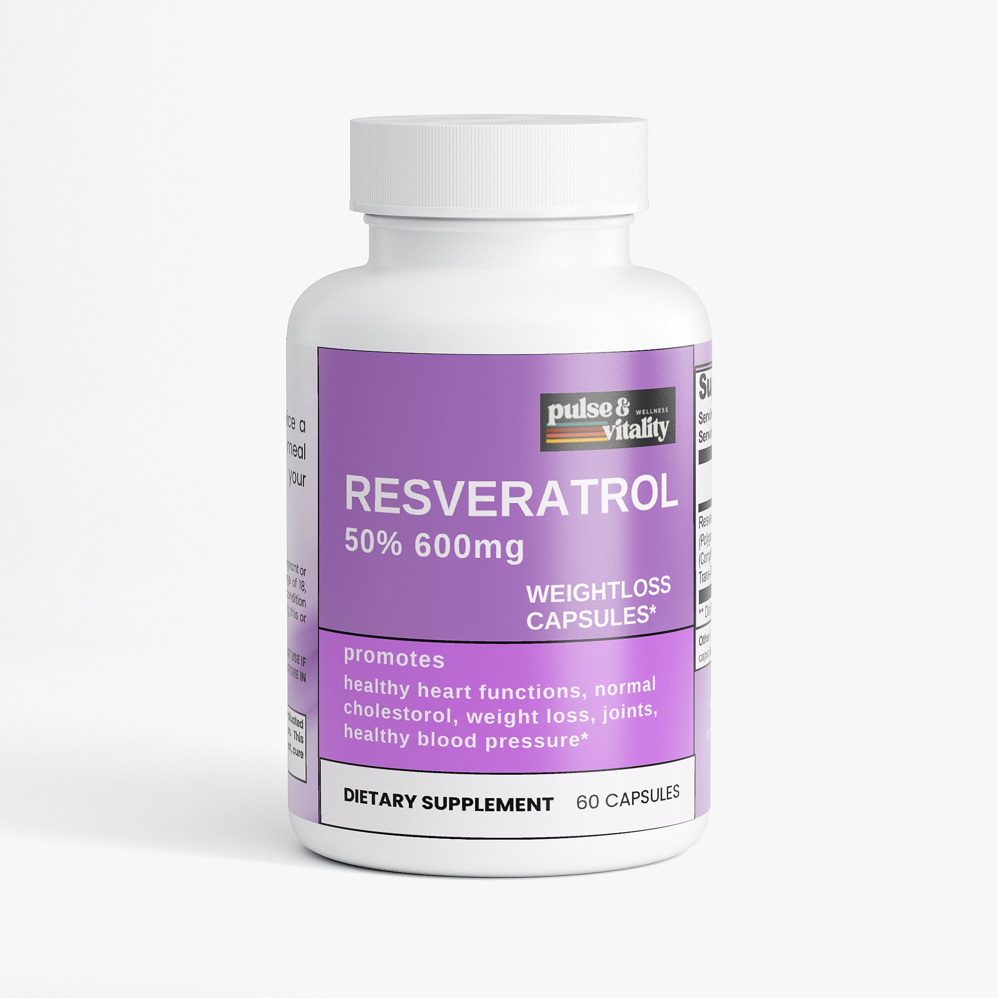 Resveratrol 50% 600mg Pulse & Vitality
