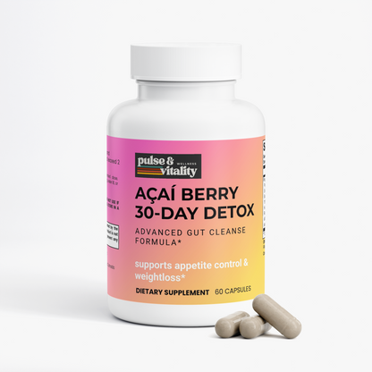 Acai Detox Cleanse Herbal Supplement Capsules Pulse & Vitality