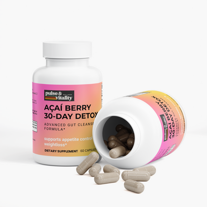 Acai Detox Cleanse Herbal Supplement Capsules Pulse & Vitality
