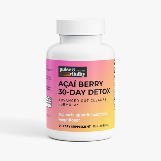 Acai Detox Cleanse Herbal Supplement Capsules Pulse & Vitality