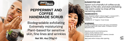 Peppermint Coffee Scrub - Pulse & Vitality