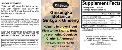 Ginsenkgo (GxG) Immunity Booster - Pulse & Vitality