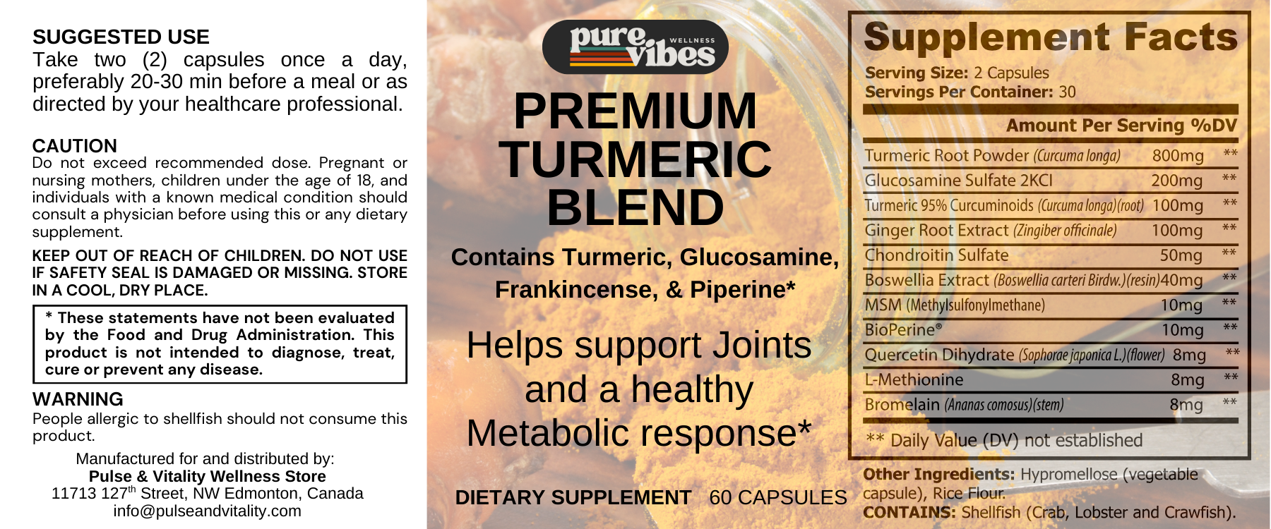 Premium Turmeric with Ginger Pulse & Vitality
