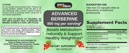 Berberine Metabolism Weight Booster - Pulse & Vitality