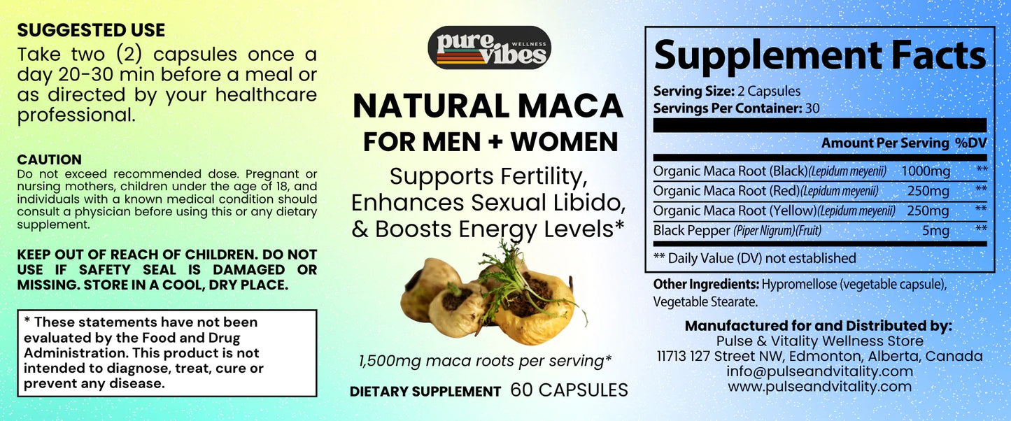 Maca+ for Men & Women - Pulse & Vitality