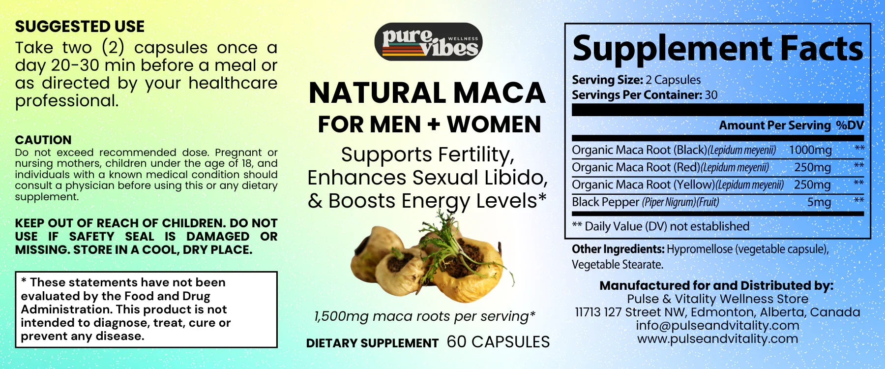 Maca+ for Men & Women - Pulse & Vitality