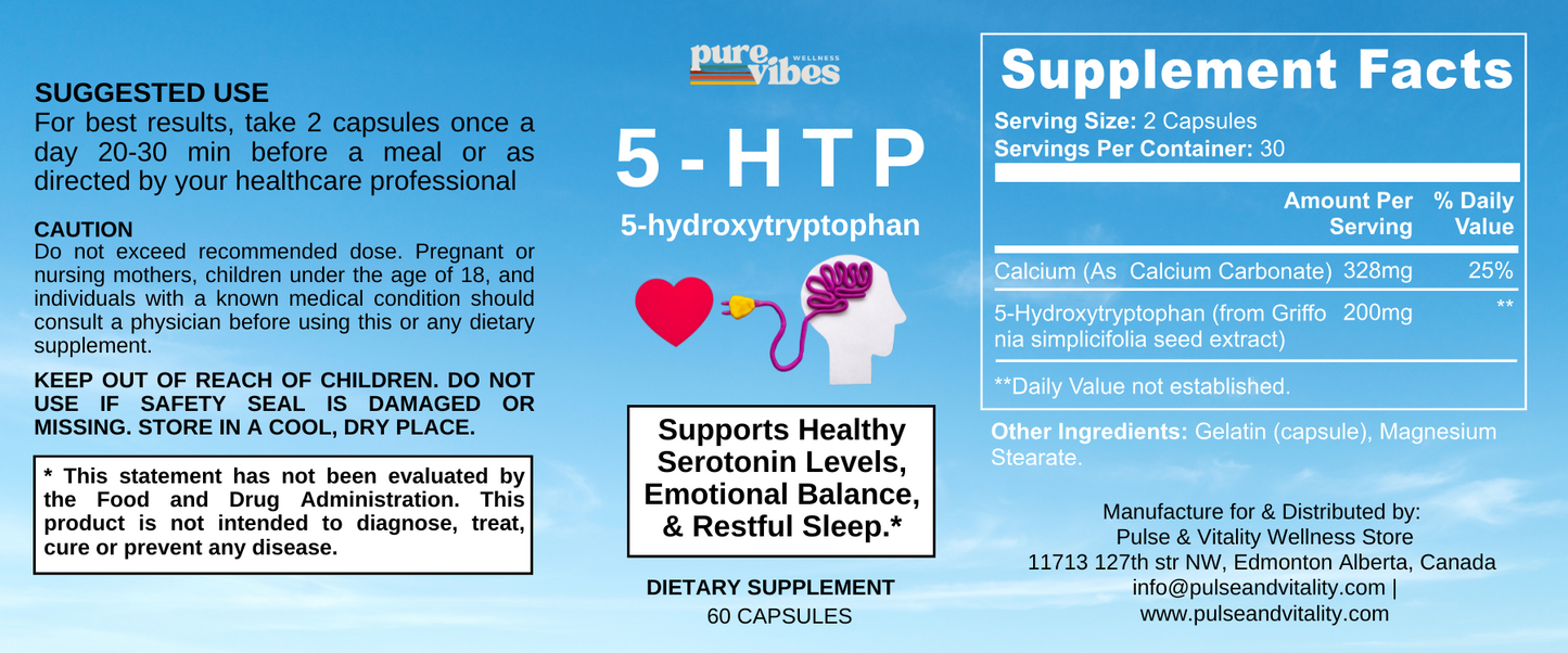5 hydroxytryptophan supplements - Pulse & Vitality