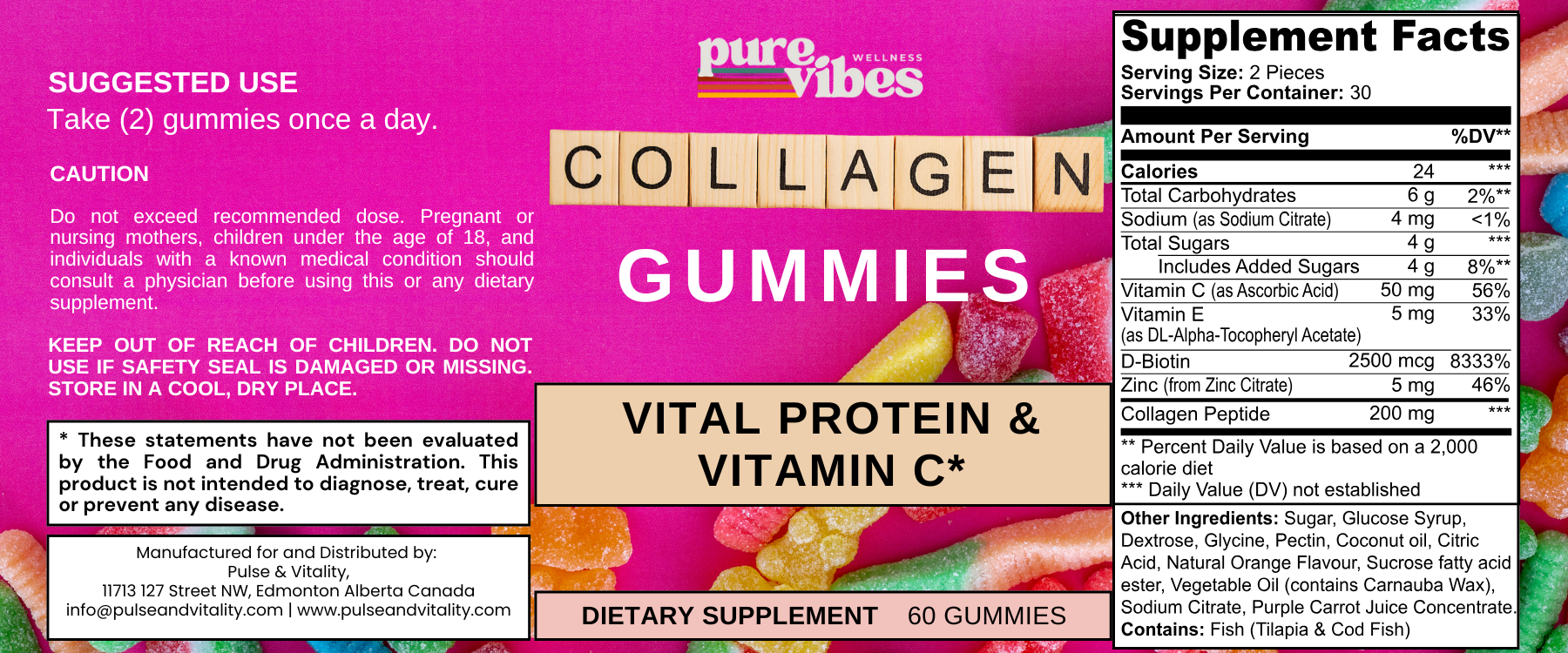 Collagen Gummies for Adults - Pulse & Vitality