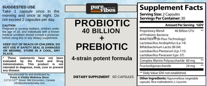 Pro + Pre Biotics 40 Billion - Pulse & Vitality