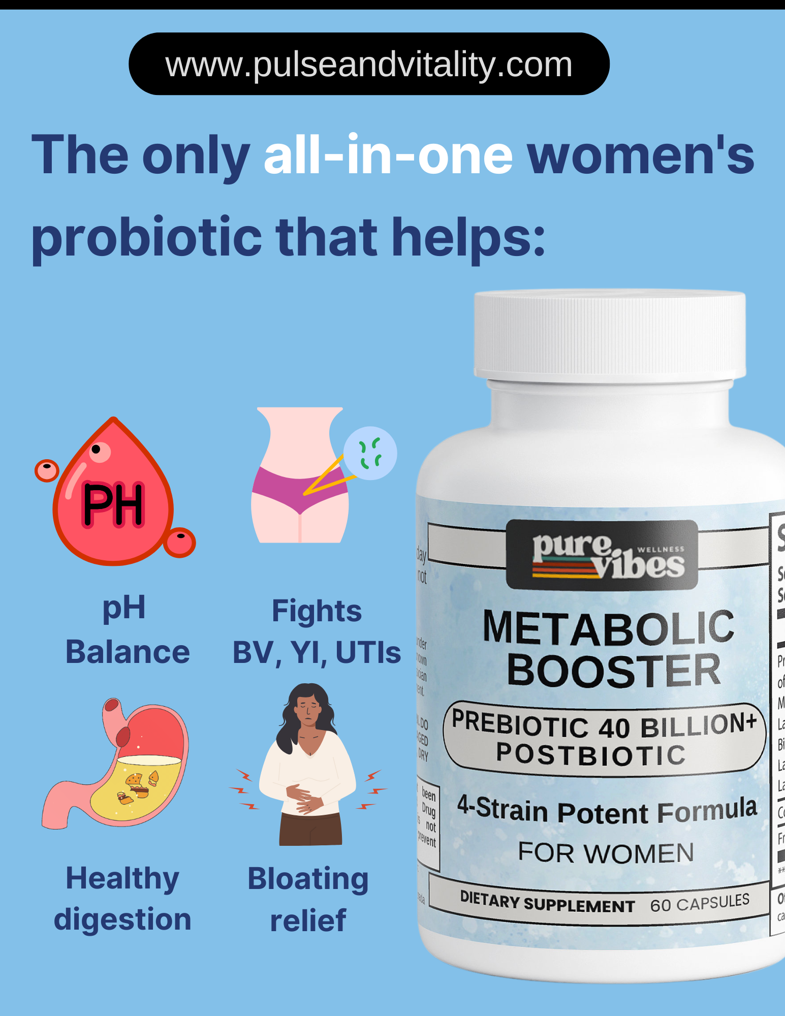 Pro + Pre Biotics 40 Billion - Pulse & Vitality